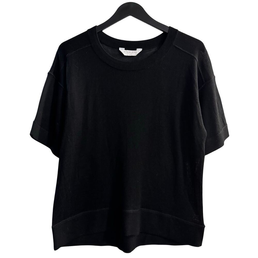 Everlane Black Short-Sleeve Knit Top